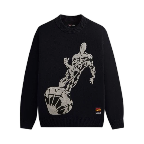 Kith x Marvel Silver Surfer Lewis Crewneck Sweater 'Black'