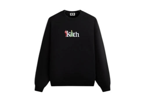 Kith Kithmas Comic Santa Nelson Crewneck Black
