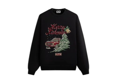 Kith Kithmas Needlepoint Nelson Crewneck Black