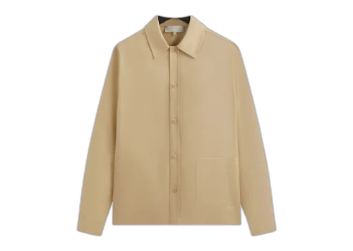Kith Silk Cotton Long Sleeve Boxy Collar Overshirt Arete