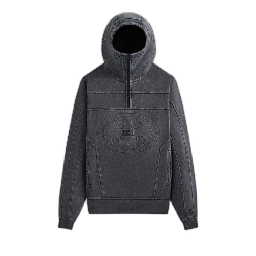 Kith x Batman Quarter Zip Moto Hoodie 'Black'