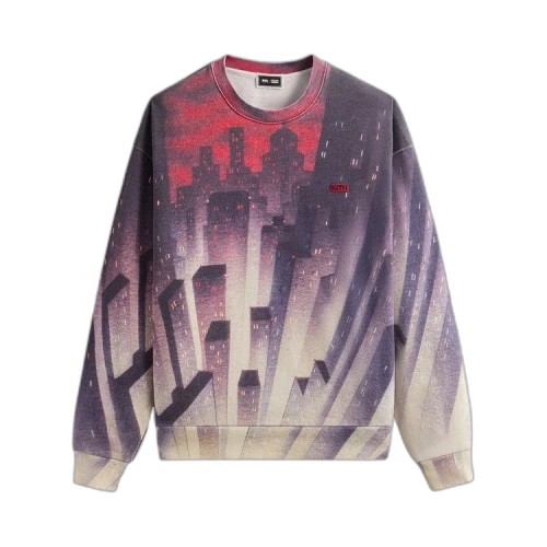 Kith x Batman Animated City Vintage Nelson Crewneck 'Allure'