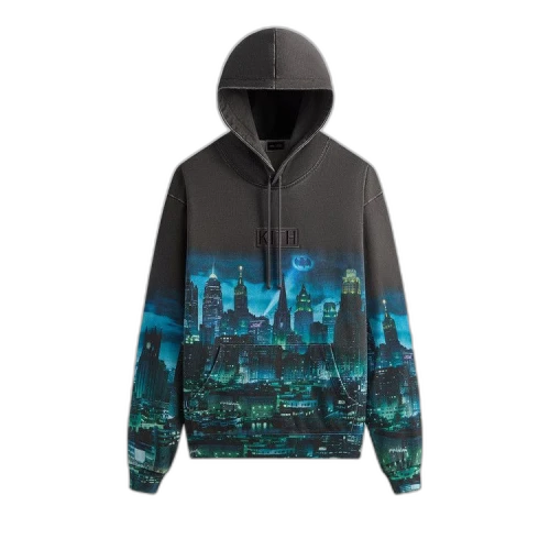 Kith x Batman Gotham Vintage Nelson Hoodie 'Black'