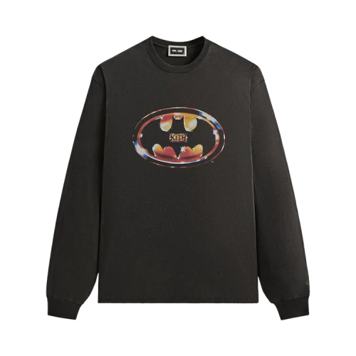 Kith x Batman Logo Vintage Long Sleeve Tee 'Black'
