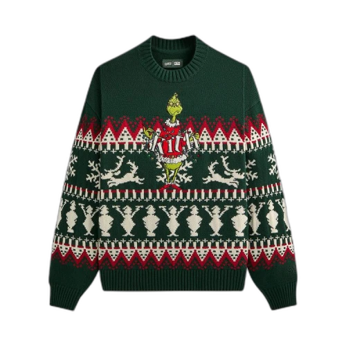 Kith x The Grinch Fair Isle Lewis Crewneck Sweater 'Stadium'