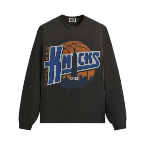 Kith For The New York Knicks City Vintage Long-Sleeve Tee 'Black'