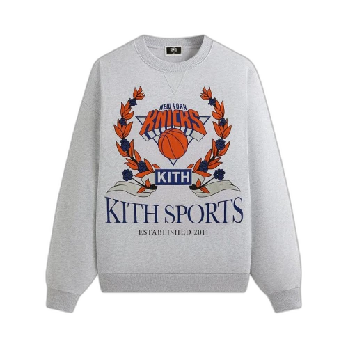 Kith For The New York Knicks Laurel Vintage Nelson Crewneck 'Light Heather Grey'