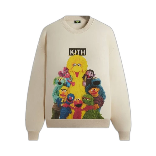 Kith x Sesame Street Group Hug Nelson Crewneck 'Waffle'