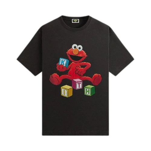 Kith x Sesame Street Alphabet Vintage Tee 'Black'