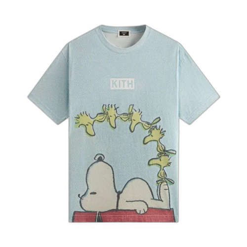 Kith For Peanuts Woodstock Doghouse Comic Vintage Tee 'Glisten'