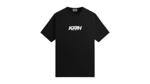 Kith x Peanuts Snoopy Run Fast Logo Tee Black