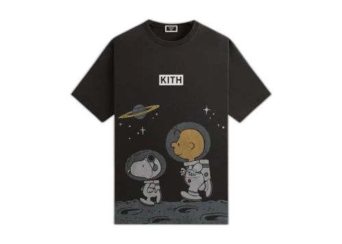 Kith x Peanuts Space Vintage Tee Black