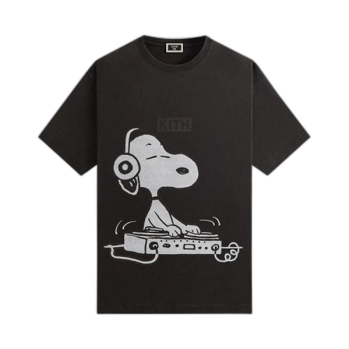 Kith For Peanuts Snoopy DJ Vintage Tee 'Black'