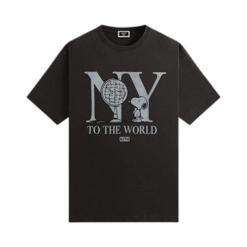 Kith For Peanuts New York To The World Vintage Tee 'Black'