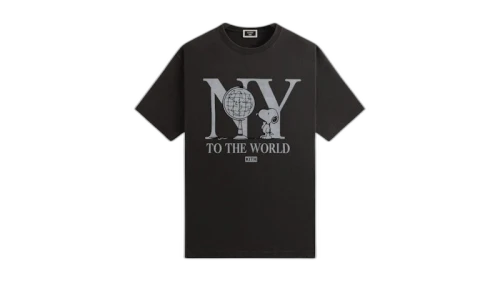 Kith x Peanuts New York To The World Vintage Tee Black