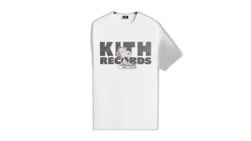 Kith x Peanuts Kith Records Vintage Tee White
