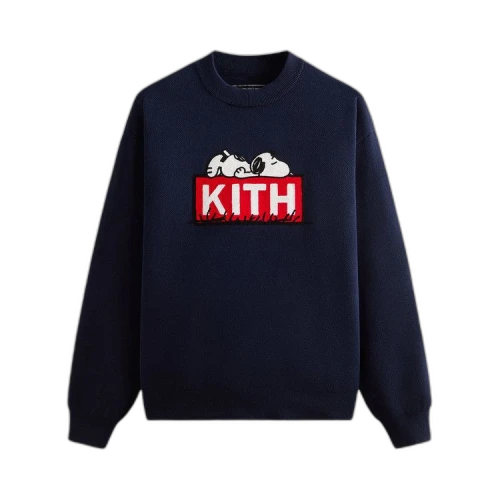 Kith For Peanuts Doghouse Classic Logo Crewneck Sweater 'Nocturnal'