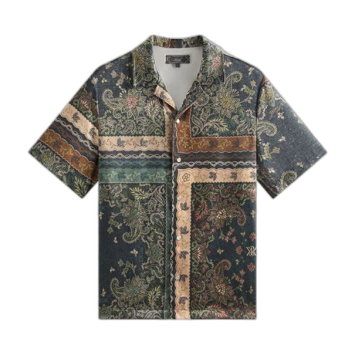 Kith Panelled Bandana Thompson Camp Collar Shirt 'Stadium'