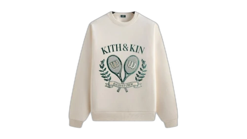 Kith x Wilson Racquet Crew Nelson Crewneck Sandrift