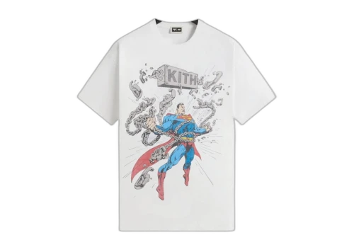 Kith x Superman Chains Vintage Tee White