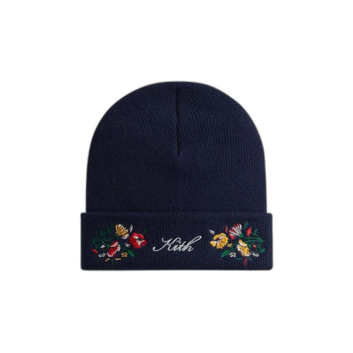 Kith Floral Script Beanie 'Nocturnal'