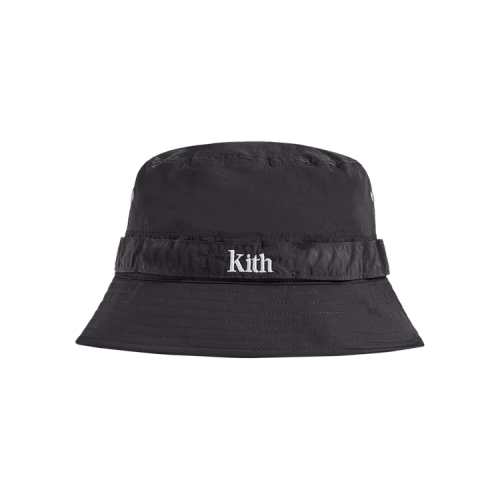Kith Wrinkle Nylon Serif Bucket Hat 'Battleship'