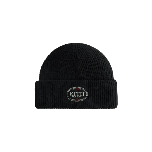 Kith Rose Embroidered Cuffed Beanie 'Black'