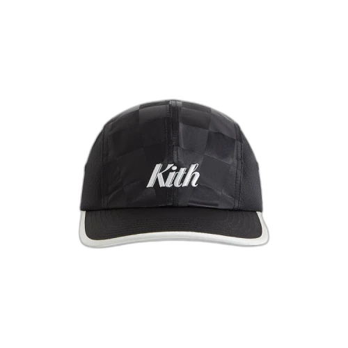 Kith Checkered Satin Griffey Camper Hat 'Black'