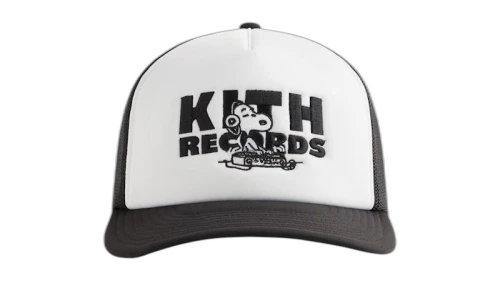 Kith x Peanuts Kith Records Nolan Poly Foam Trucker Black