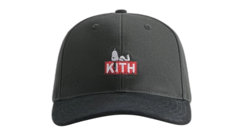 Kith x Peanuts 75 Twill Aaron Classic Suede Brim Cap Black