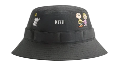 Kith x Peanuts 75 Clemens Bucket Hat Black