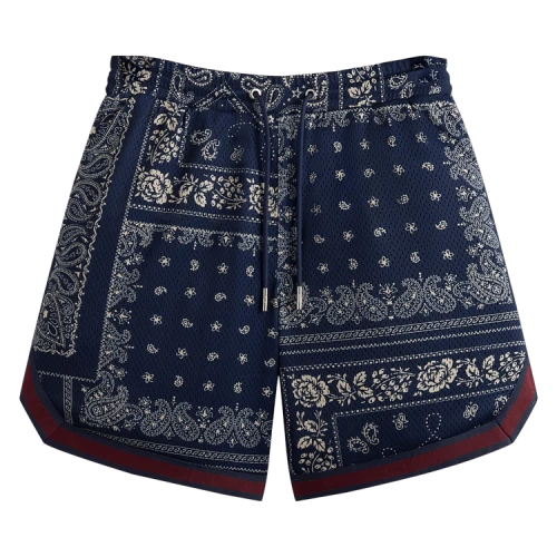 Kith Bandana Mesh Curtis Short 'Ink'
