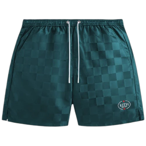 Kith Checkered Satin Collins Short 'Chronicle'