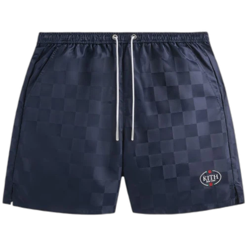 Kith Checkered Satin Collins Short 'Nocturnal'