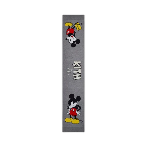 Kith For Mickey & Friends Knitted Mickey Scarf 'Light Heather Grey'
