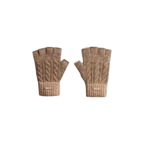Kith Kithmas Cable Knit Fingerless Gloves 'Quicksand'