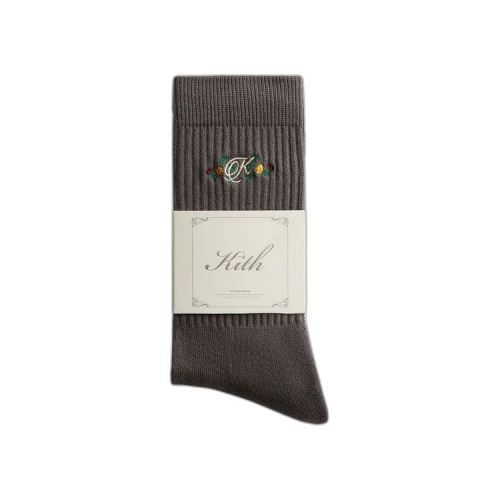 Kith Floral Script K Socks 'Hurricane'