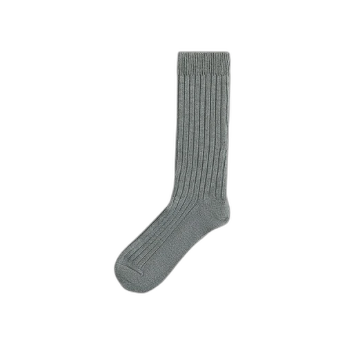 Kith Ribbed Cotton Socks 'Medium Heather Grey'