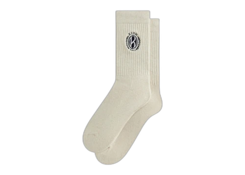 Kith Embroidered Crest Crew Sock Sandrift