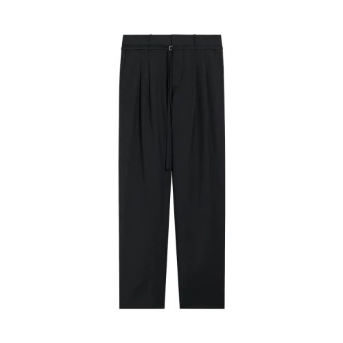 Kith &Kin Tropical Wool Eli Pleated Trouser 'Black'