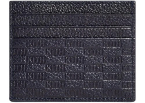 Kith Monogram Tumbled Leather Wallet Ink