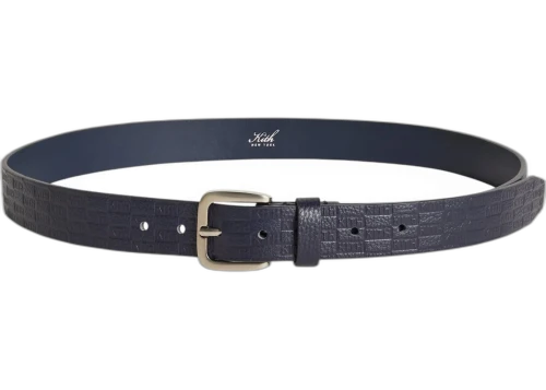 Kith Monogram Tumbled Leather Belt Ink
