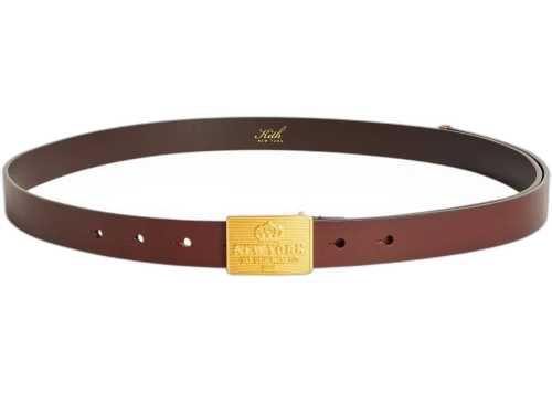 Kith New York Plaque Belt Walnut