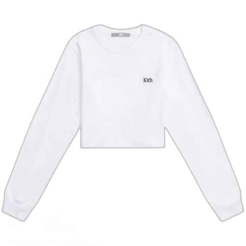 Kith Women Lucy Cropped Long-Sleeve II 'White'