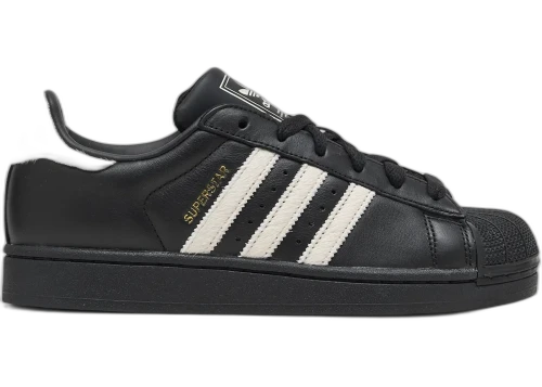 adidas Superstar II Black Off White Pony Stripes (Women's)