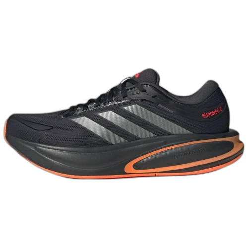 Adidas Response 2.0 Breathable Support Rebound Running Shoes Men's Black Silver