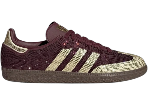 adidas Samba OG Rhinestone Maroon Warm Vanilla (Women's)