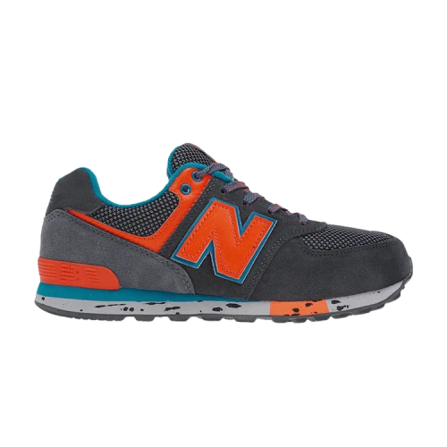 New Balance 574 Kids Wide 'Grey Orange Blue'