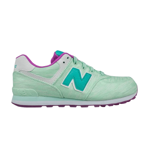 New Balance 574 Big Kid 'Green Pink'