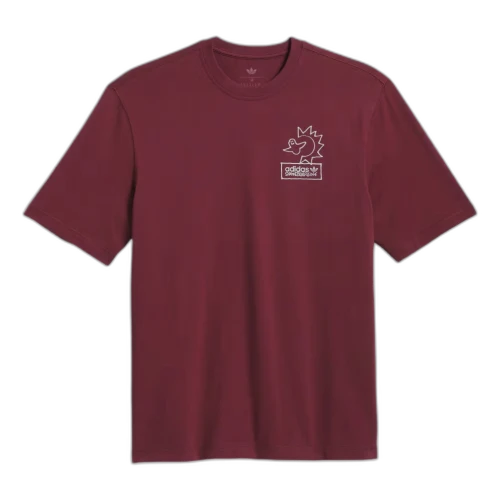 adidas Skateboarding x Mark Gonzales Not Amused T-Shirt 'Shadow Red Halo Silver'
